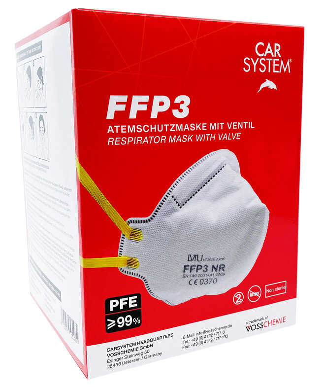 gåde Formen Nominering Atemschutzmaske FFP3 mit Ventil Atemschutzmaske - CARSYSTEM