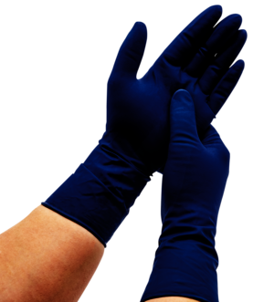 Carsystem Latex Gloves High Risk long dark blue Schutzhandschuh